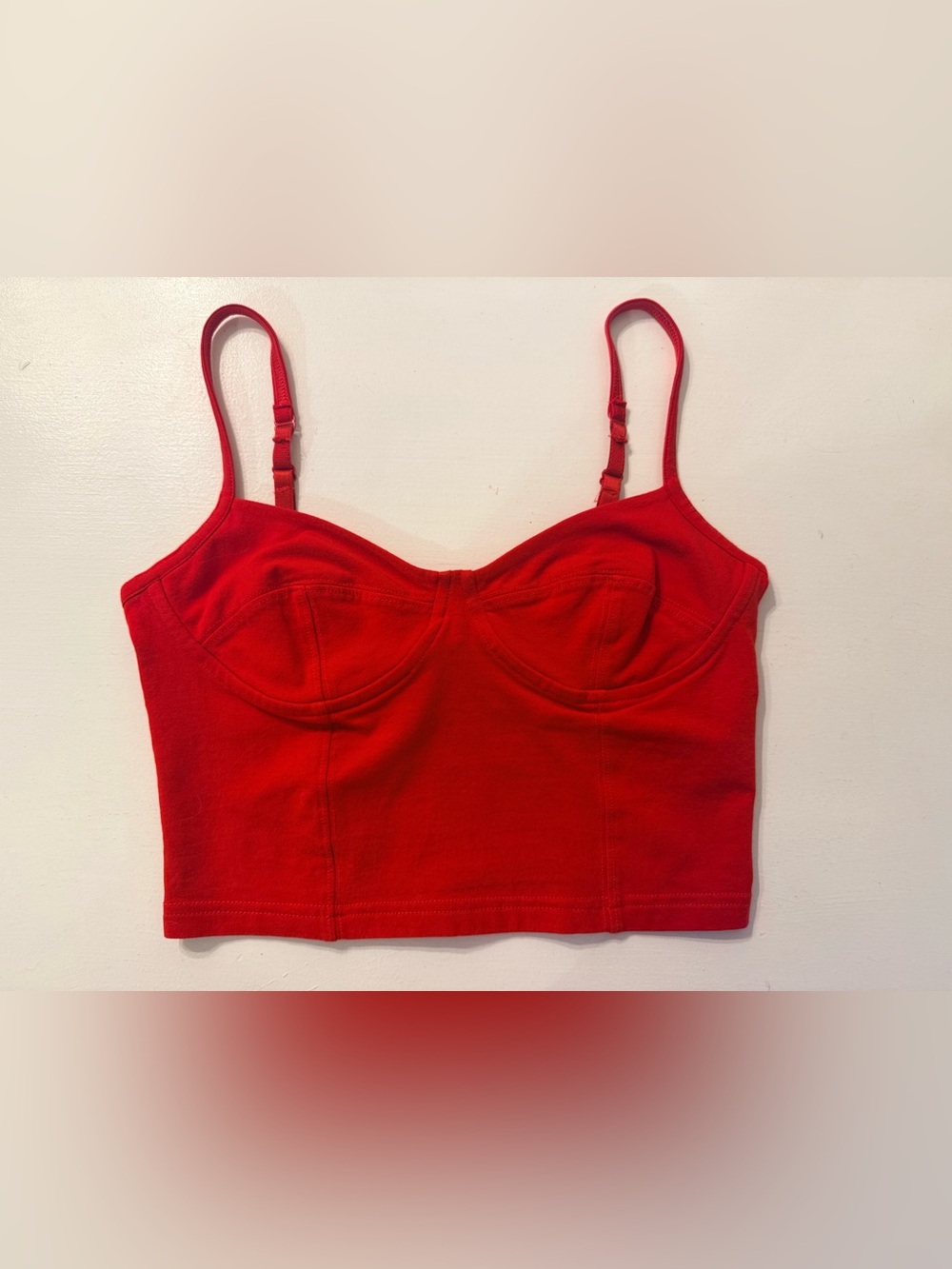 TNA Red Longline Corset Top